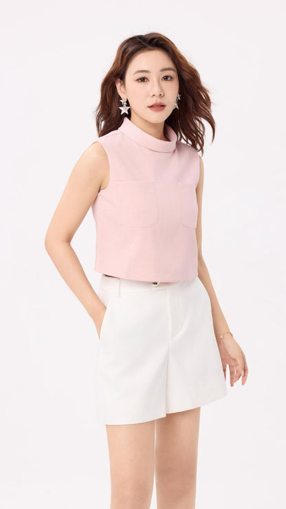 Ziya Round Neck Boxy Top