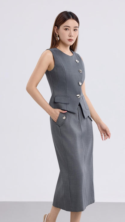 Aurelia Midi Pencil Skirt