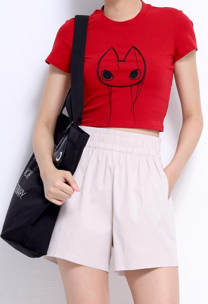 Omo Fitted Cropped Tee