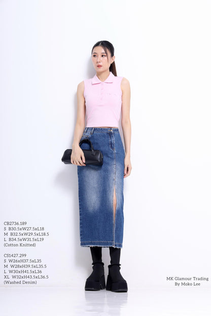 Carly V-Neck Embroidered Polo Tee