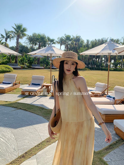 Kylie Summer Halter Dress