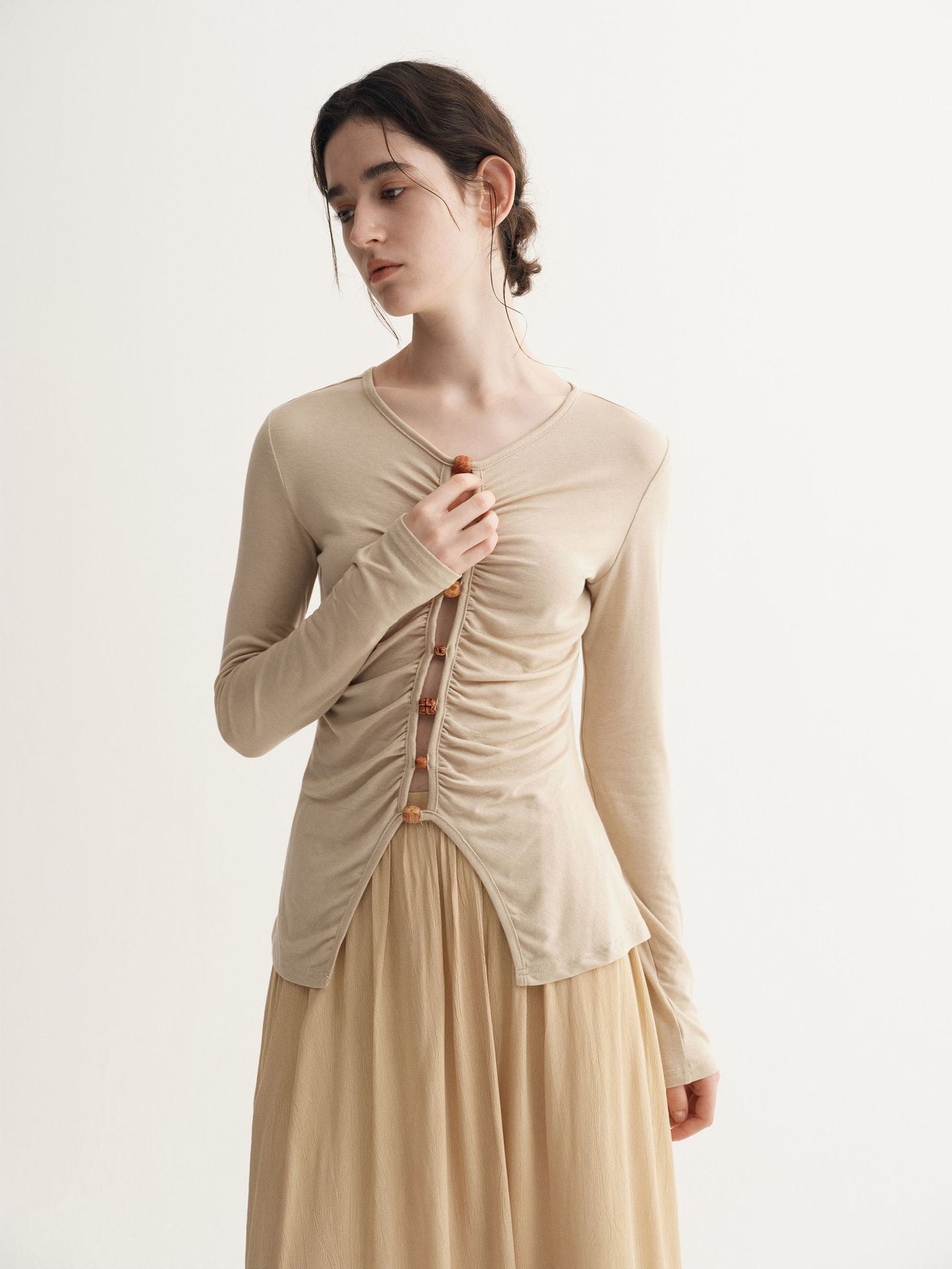 Sue Oriental Beads Knit Top