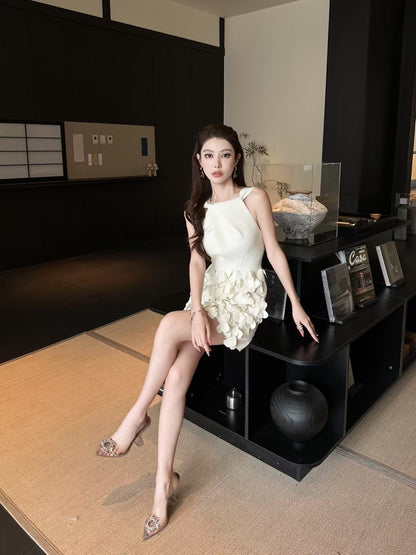 Mandy Petals Open Back Dress