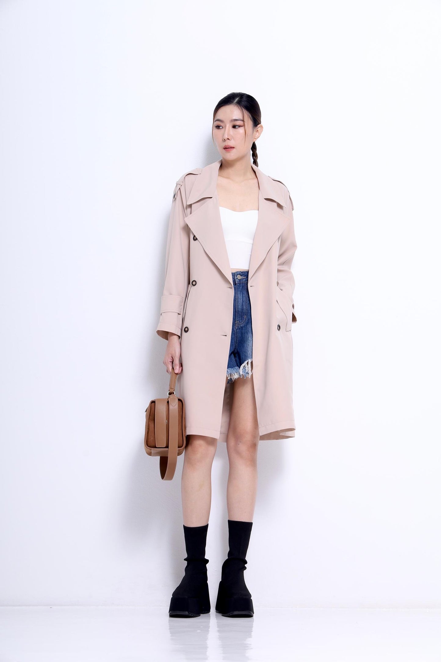 Naomi Light Midi Trench Jacket
