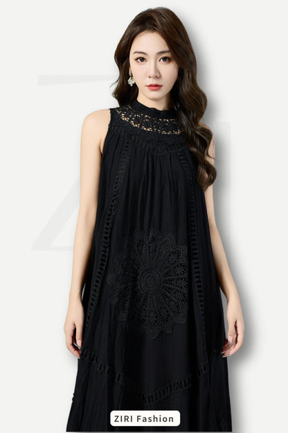 Ziri Broderie Tencel Dress