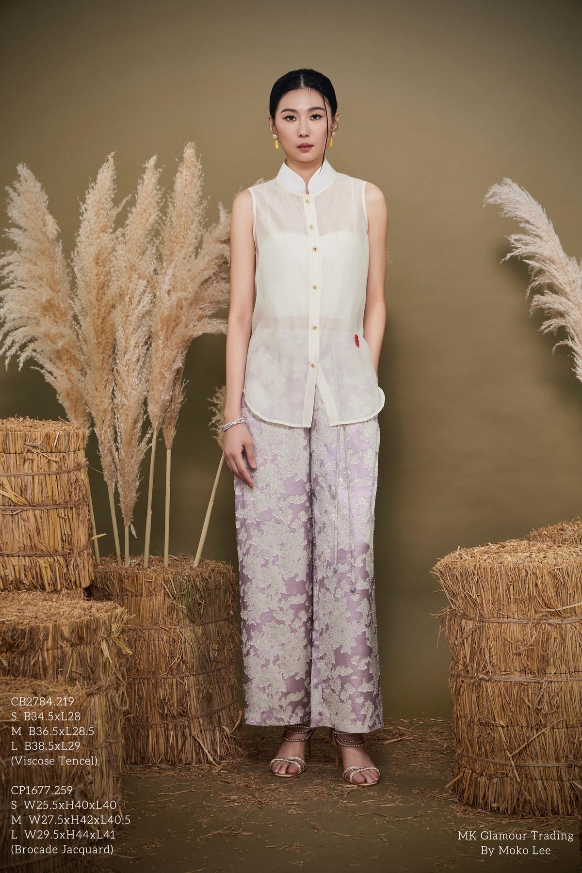 Zhi Orient Tencel Mandarin Shirt