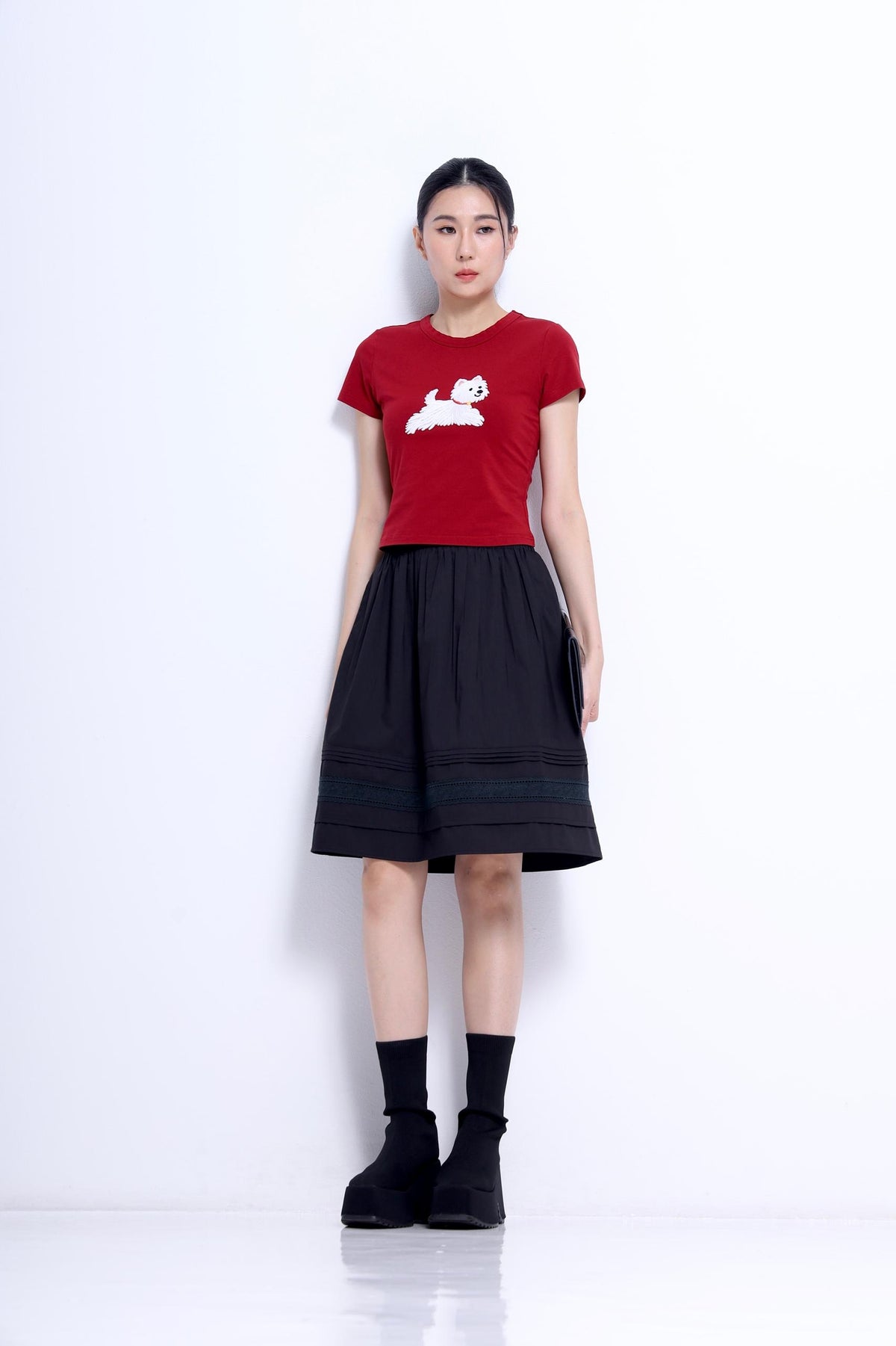 Ollie A-line Midi Skirt