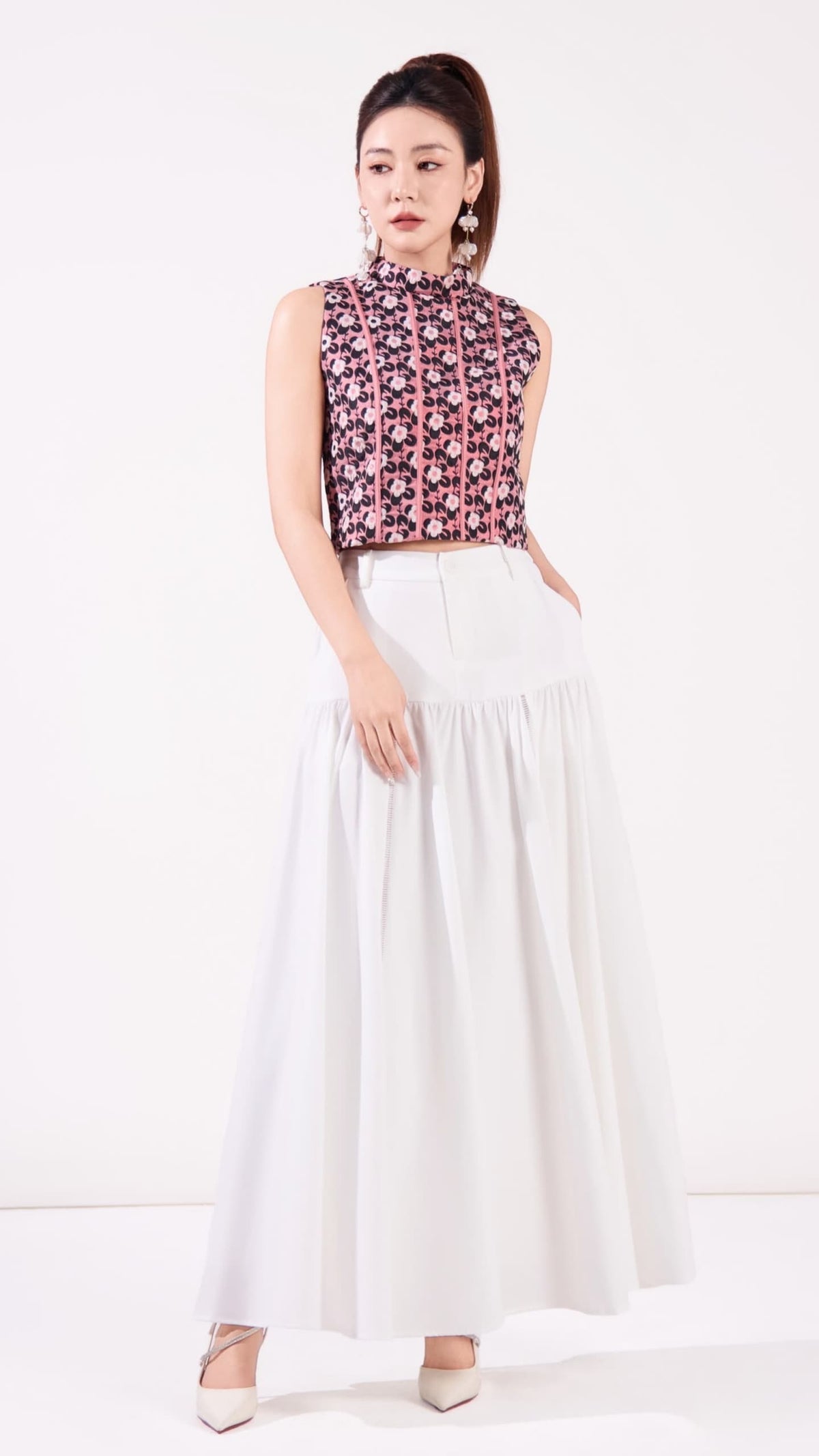 Hua Oriental Jacquard Top