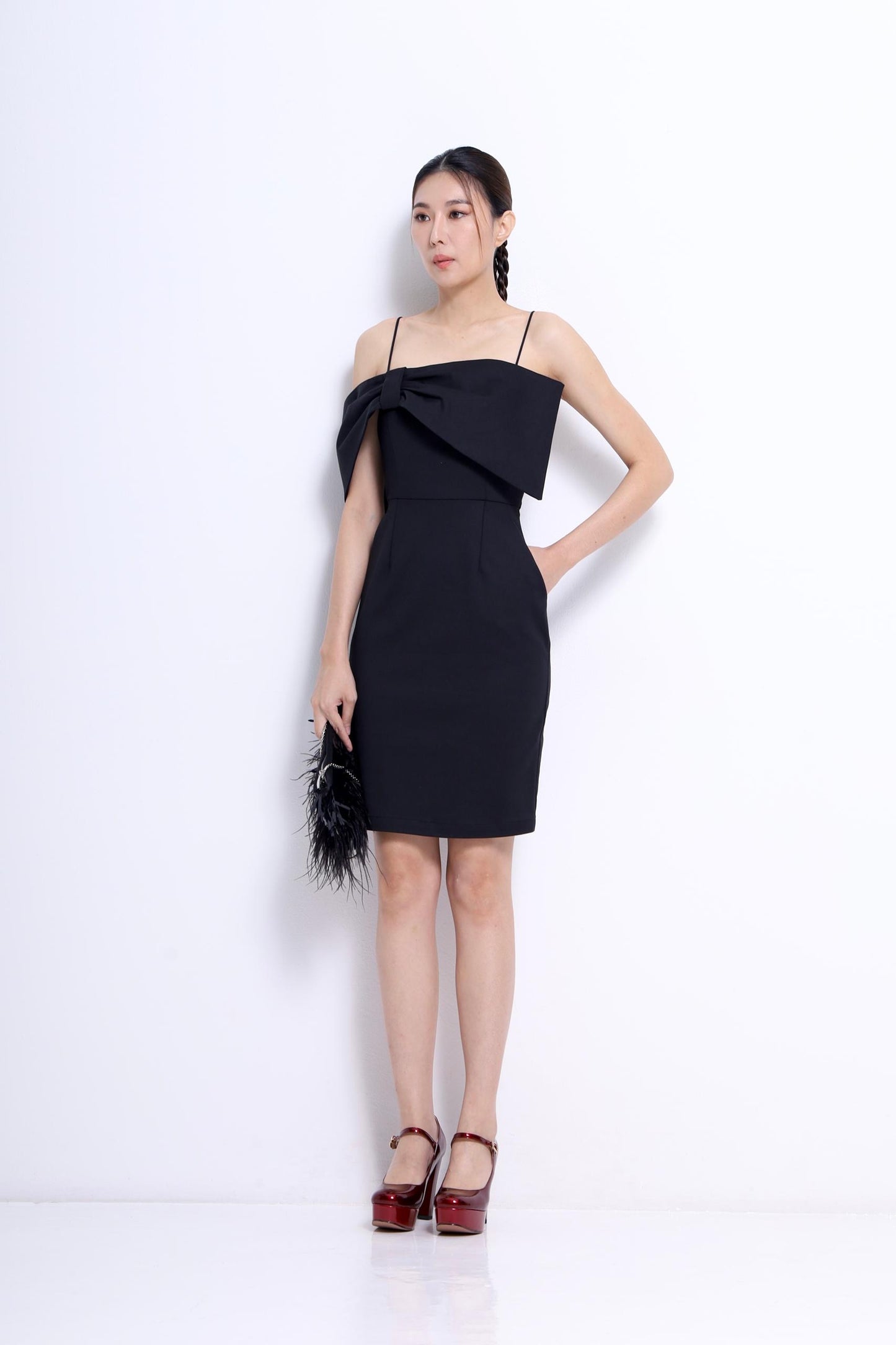 Deborah Big Bow Midi Dress