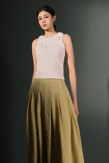 Fiona Embossed A-line Skirt