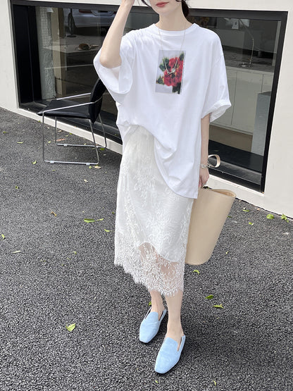 Laurine Lace Overlay Midaxi Skirt