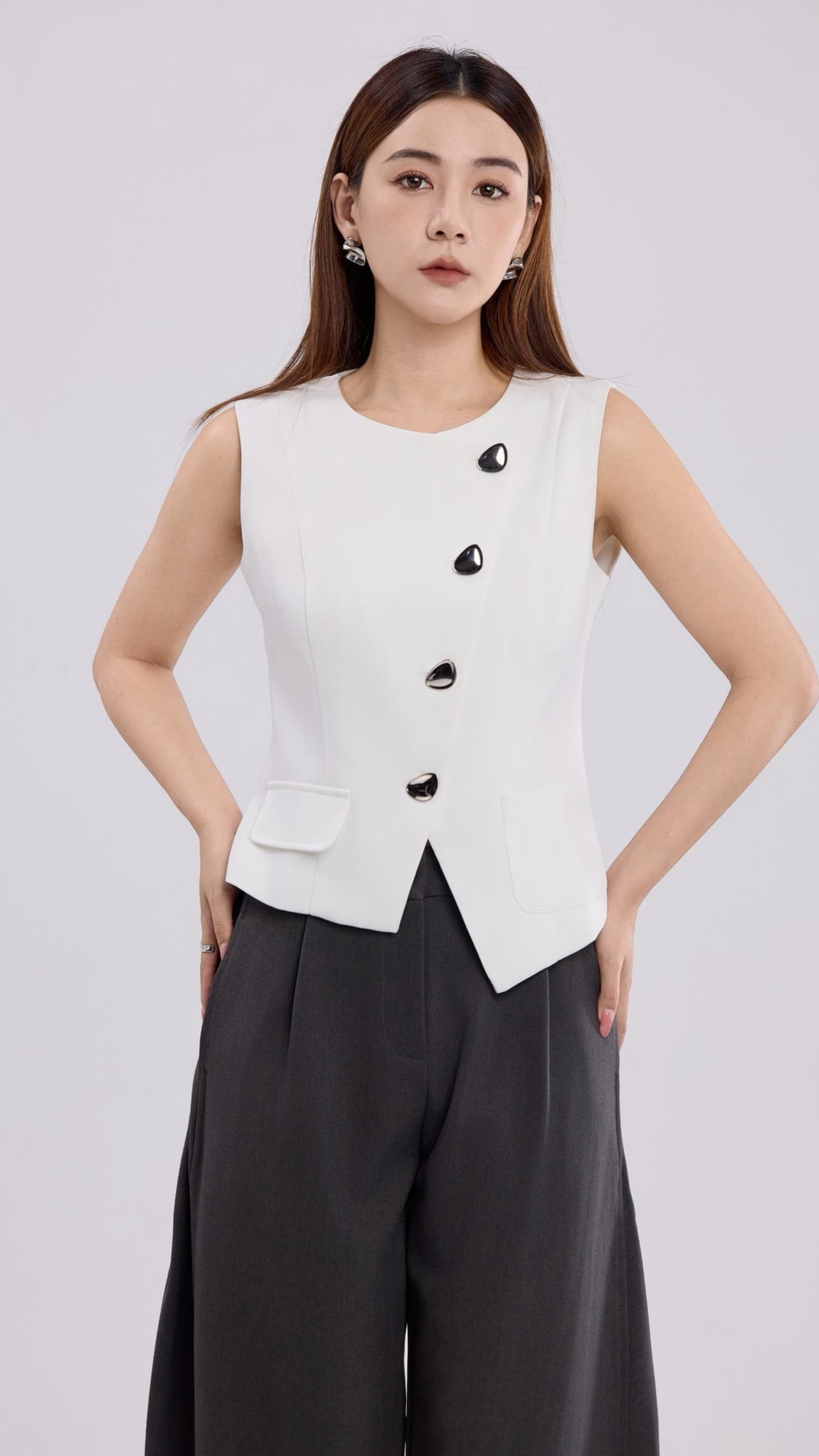 Autelia Button Down Tailored Vest