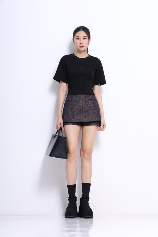 Trish Rose Beaded Scuba Tee
