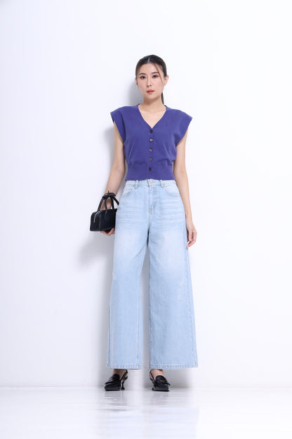 Josie V-Neck Cap Sleeve Knit