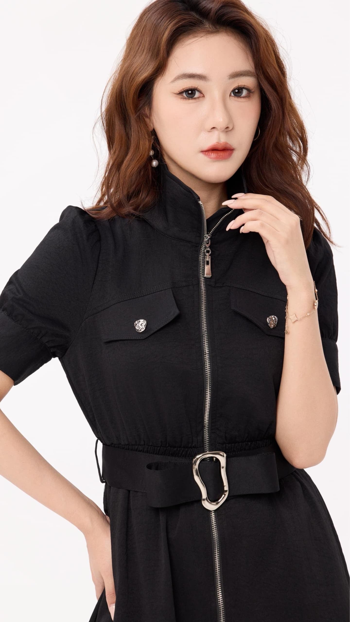 Ziri Aline Belted Midi Dress
