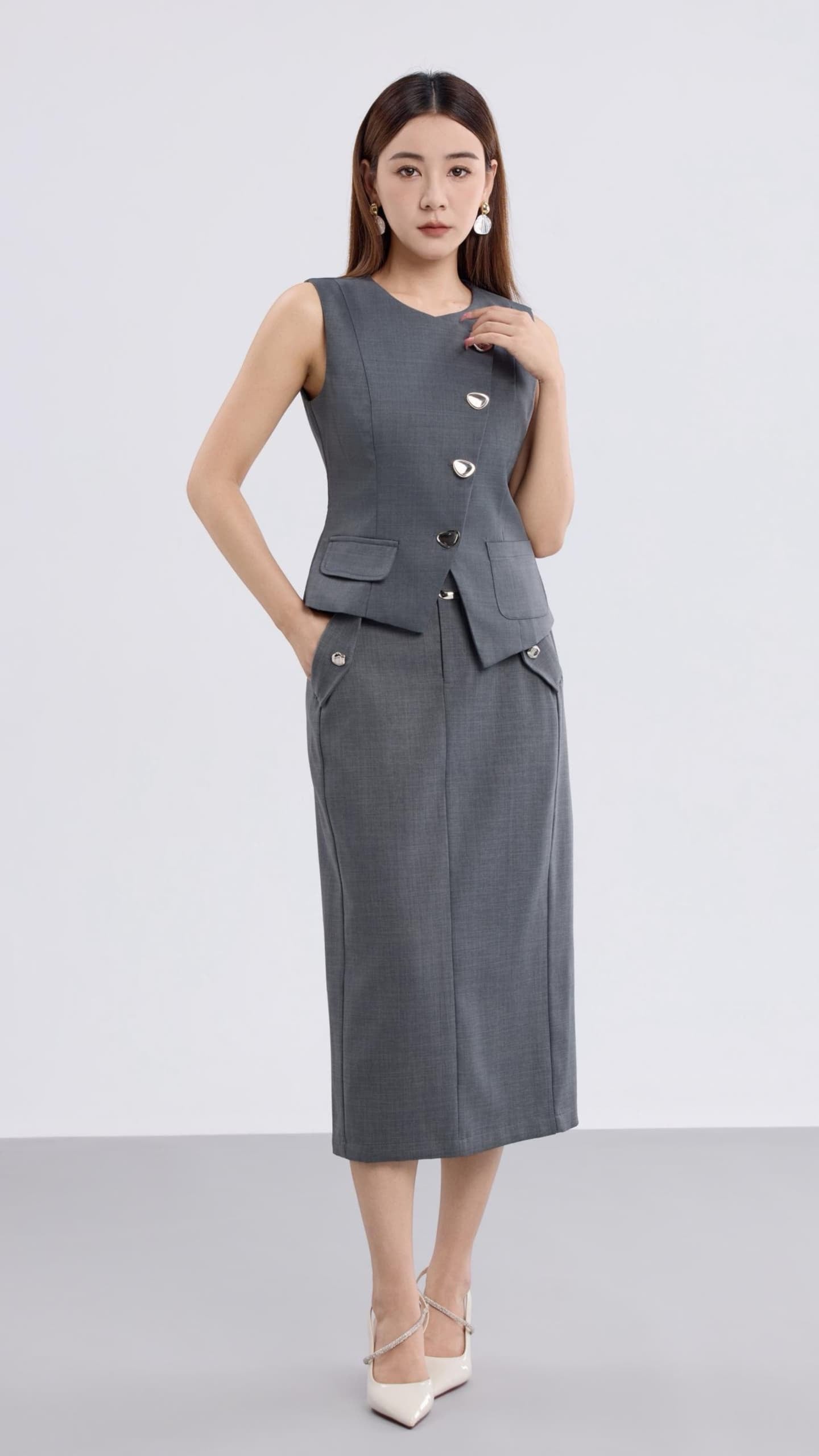 Aurelia Midi Pencil Skirt