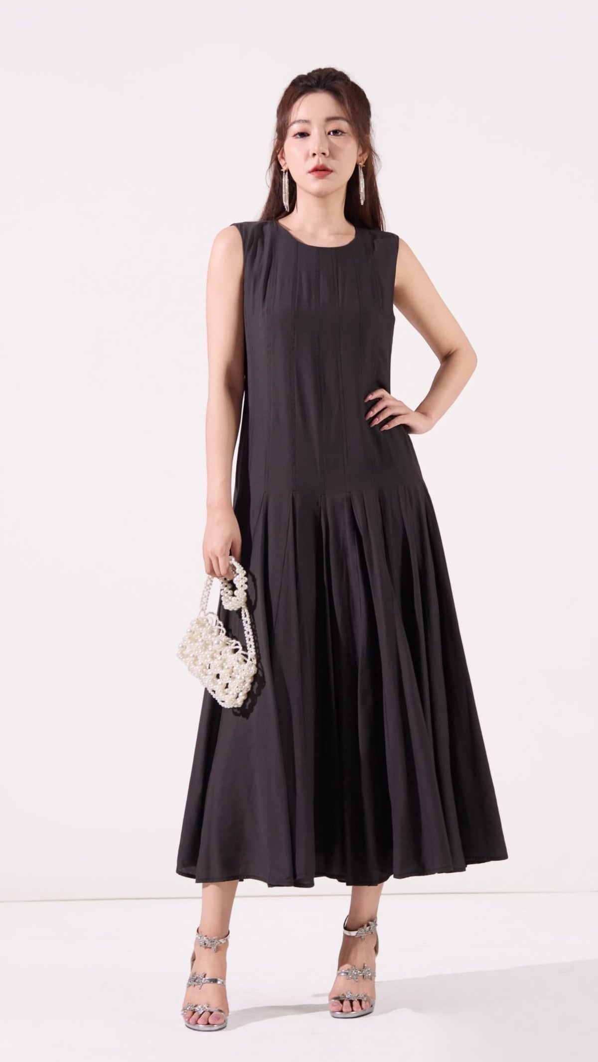 Ziri Tencel Pleated Dress