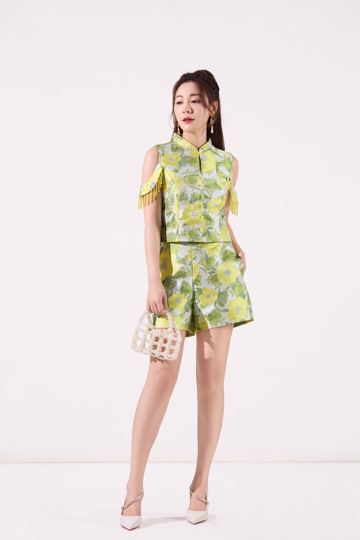 Lin Oriental Jacquard Shorts