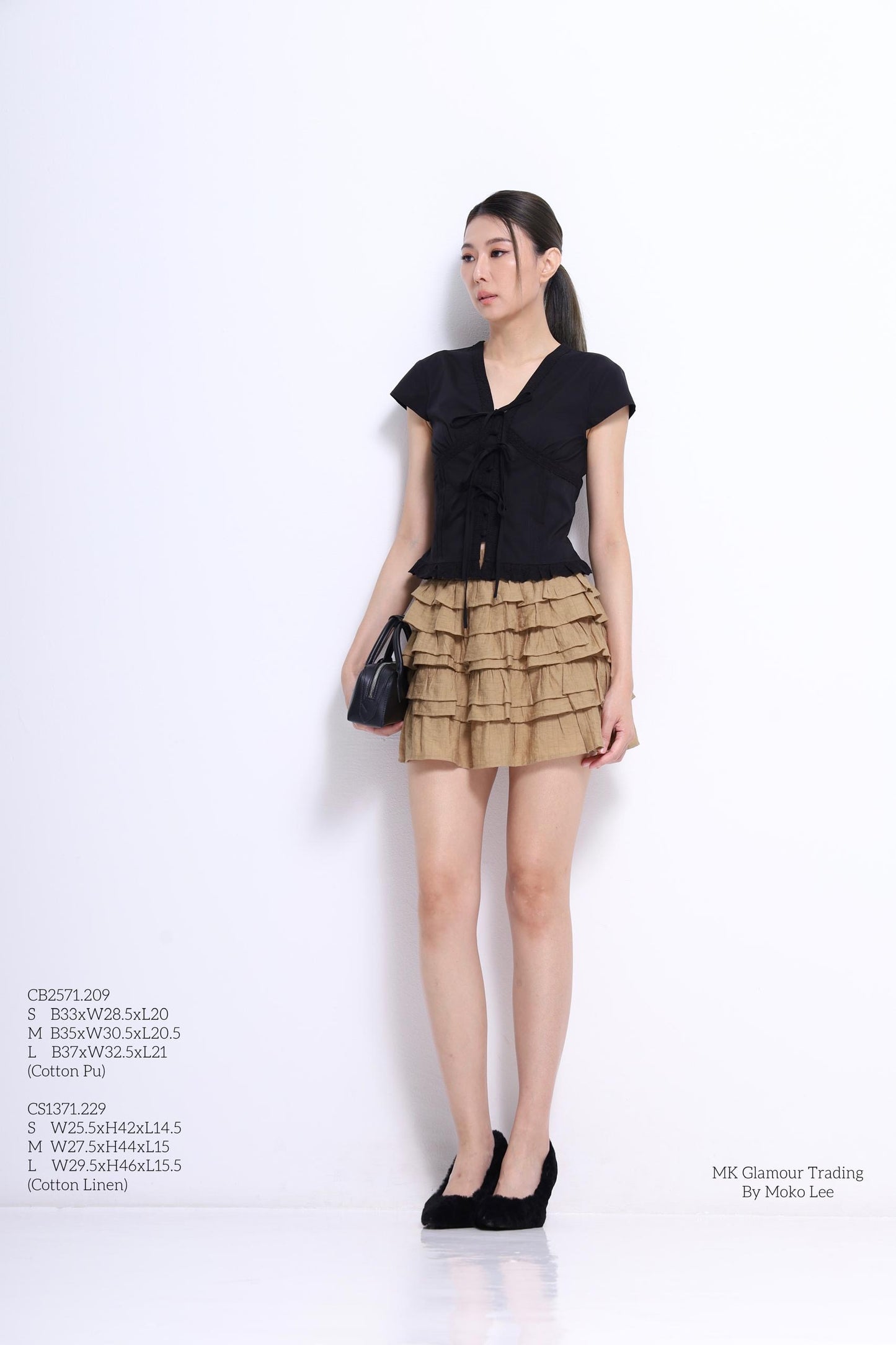Sylvia V-Neck Ribbon Blouse