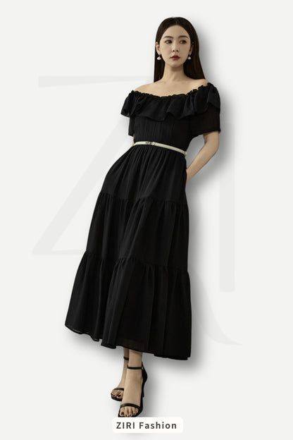Ziri Flowy Ruffles Dress