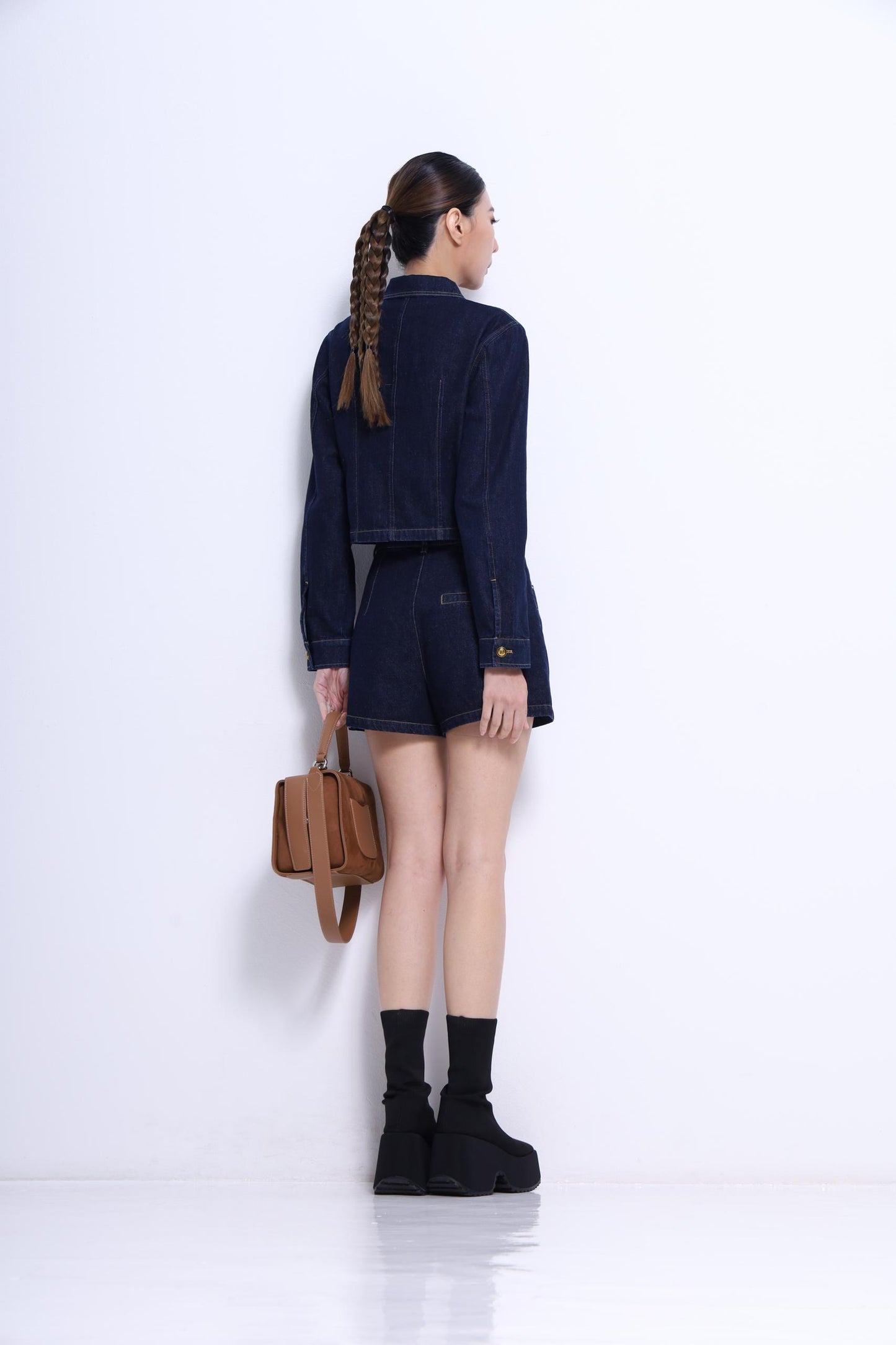 Natalie Washed Denim Shorts