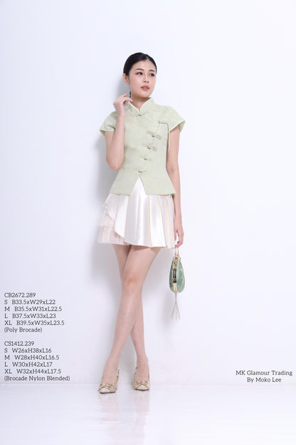 Shuang Xi Orient Fitted Blouse