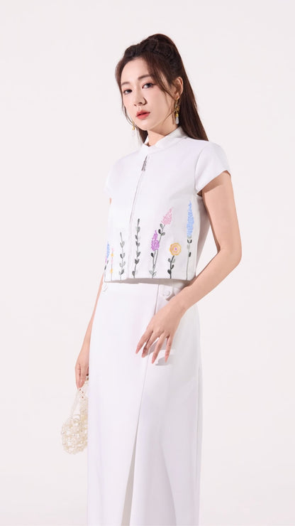 Jing Oriental A-line Skirt