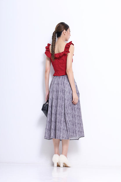 Kylie Ruffle Square Neck Top