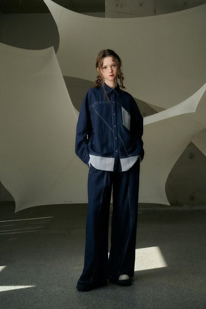 Blake Bicolor Wide Legged Pants