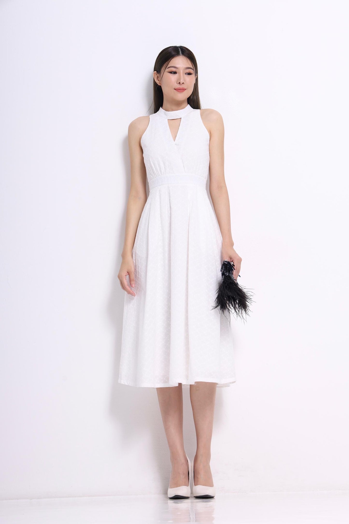 Aiko Cutout Embroidered Dress