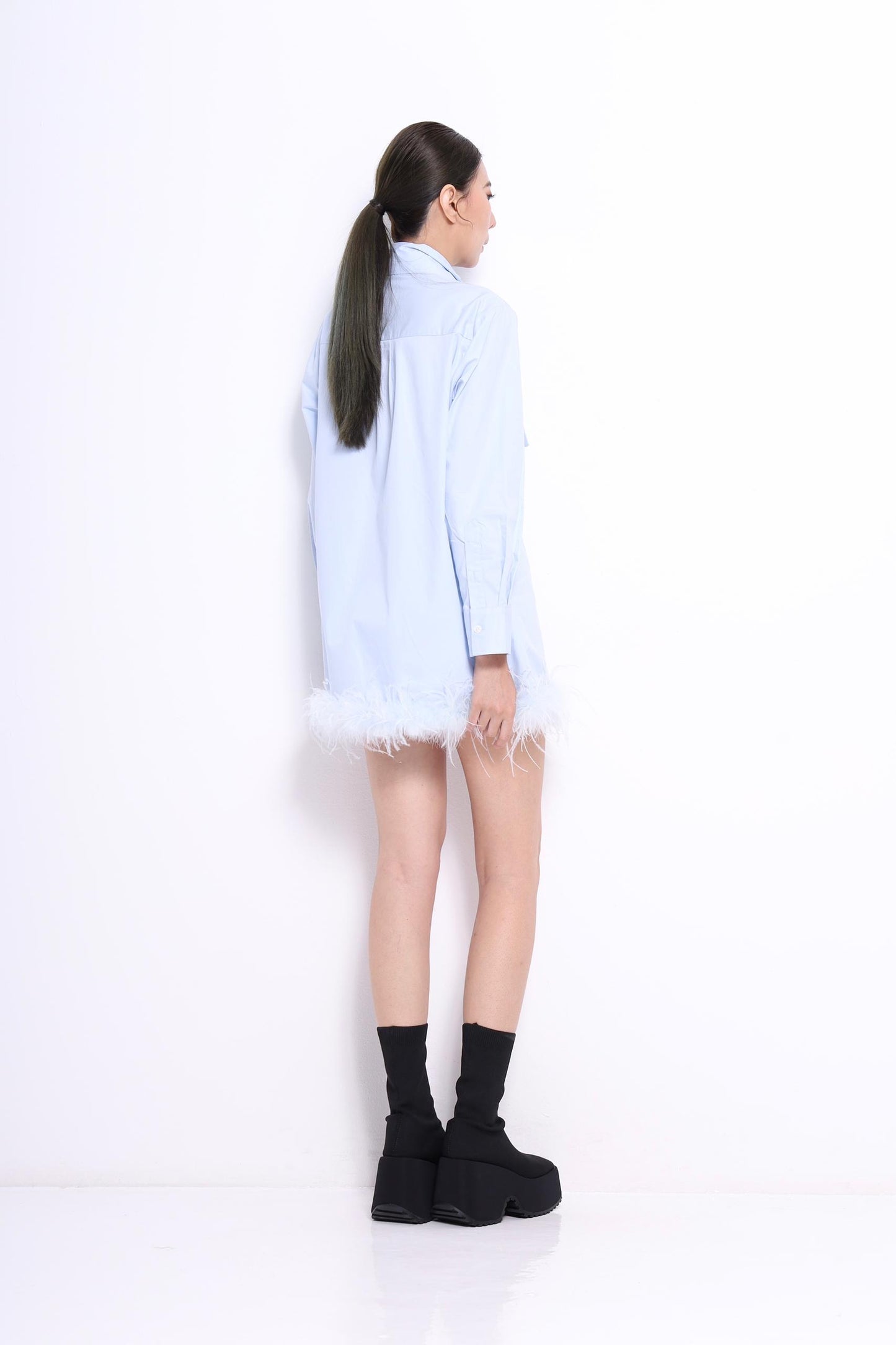 Jinny Feather Shirt Dress