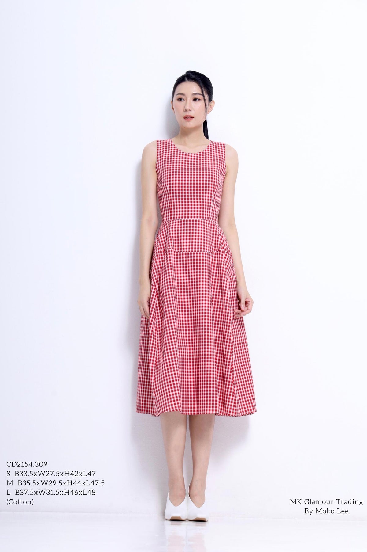 Elise A-line Checkered Dress