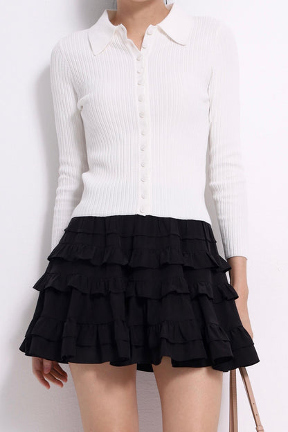 Jess Button Down Knit Top