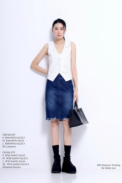 Olivia Faux Leather Vest