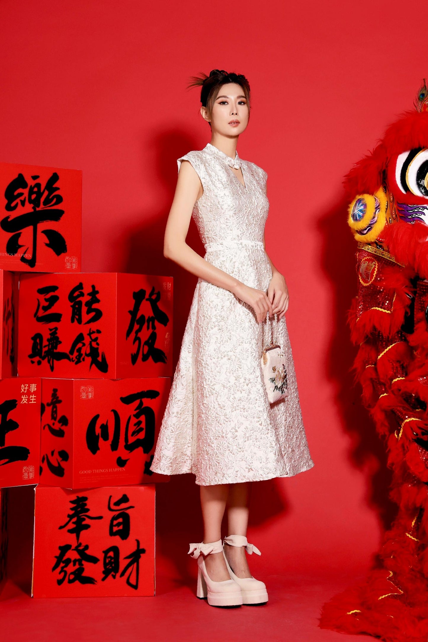 Yali Orient Jacquard Qipao Dress