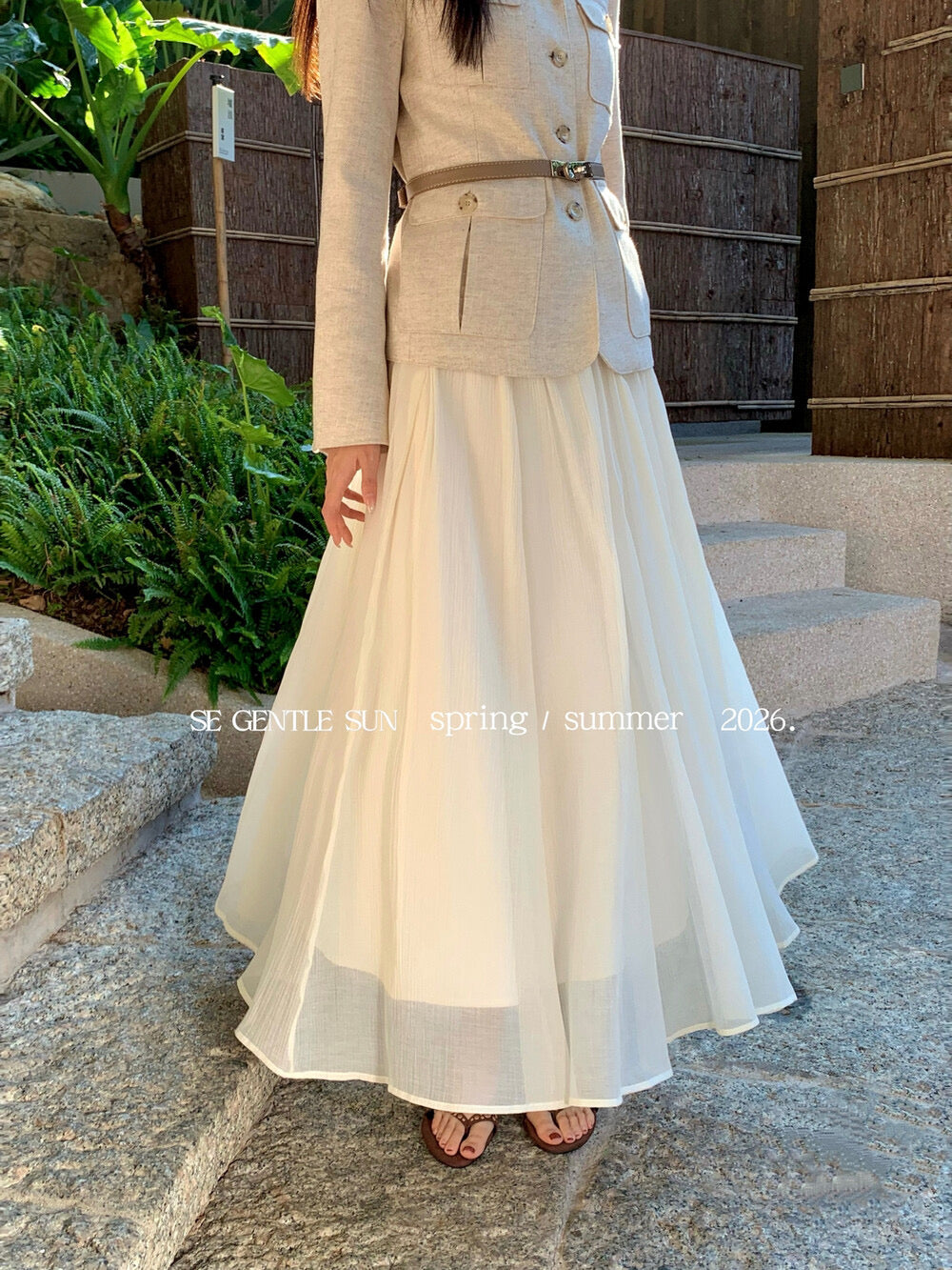 Tyana Textured A-line Skirt
