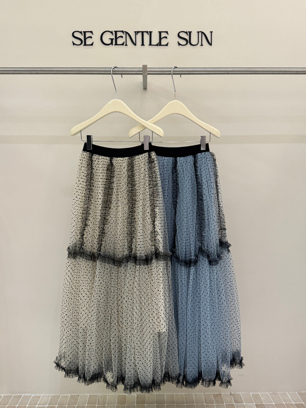 Faye Polka Dot Tulle Skirt