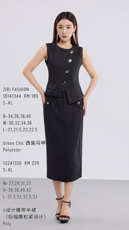 Aurelia Midi Pencil Skirt