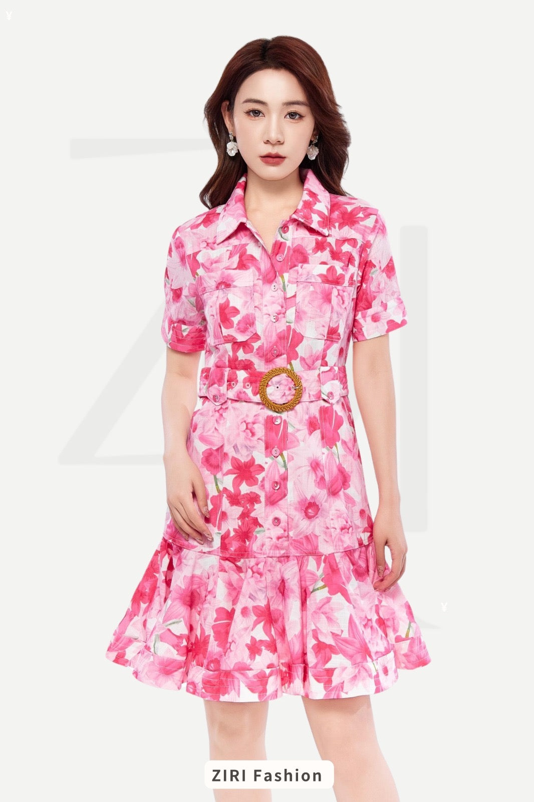 Monet A-line Floral Dress