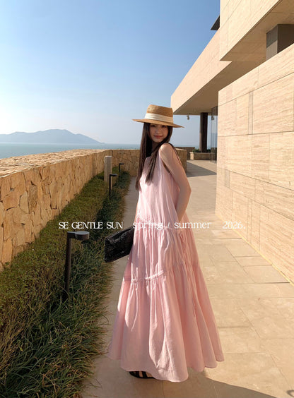 Kyla Cotton Linen Asymmetrical Dress