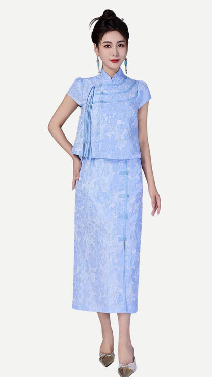 Liu Oriental Column Skirt