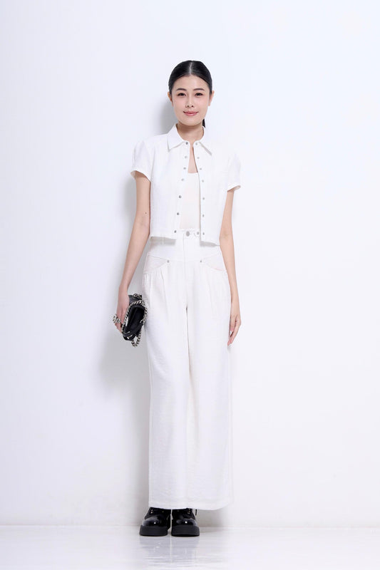 Celeste Linen Button Down Top