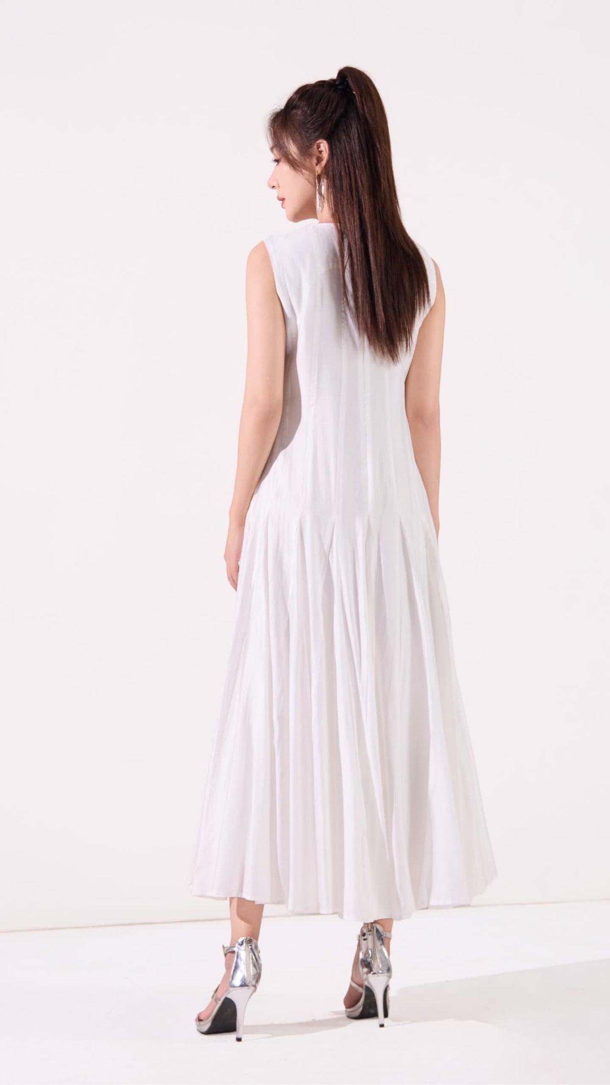 Ziri Tencel Pleated Dress