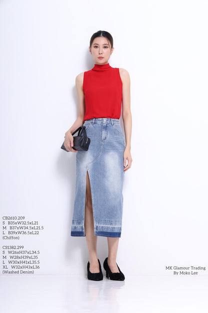 Marie Neck Tie Chiffon Blouse