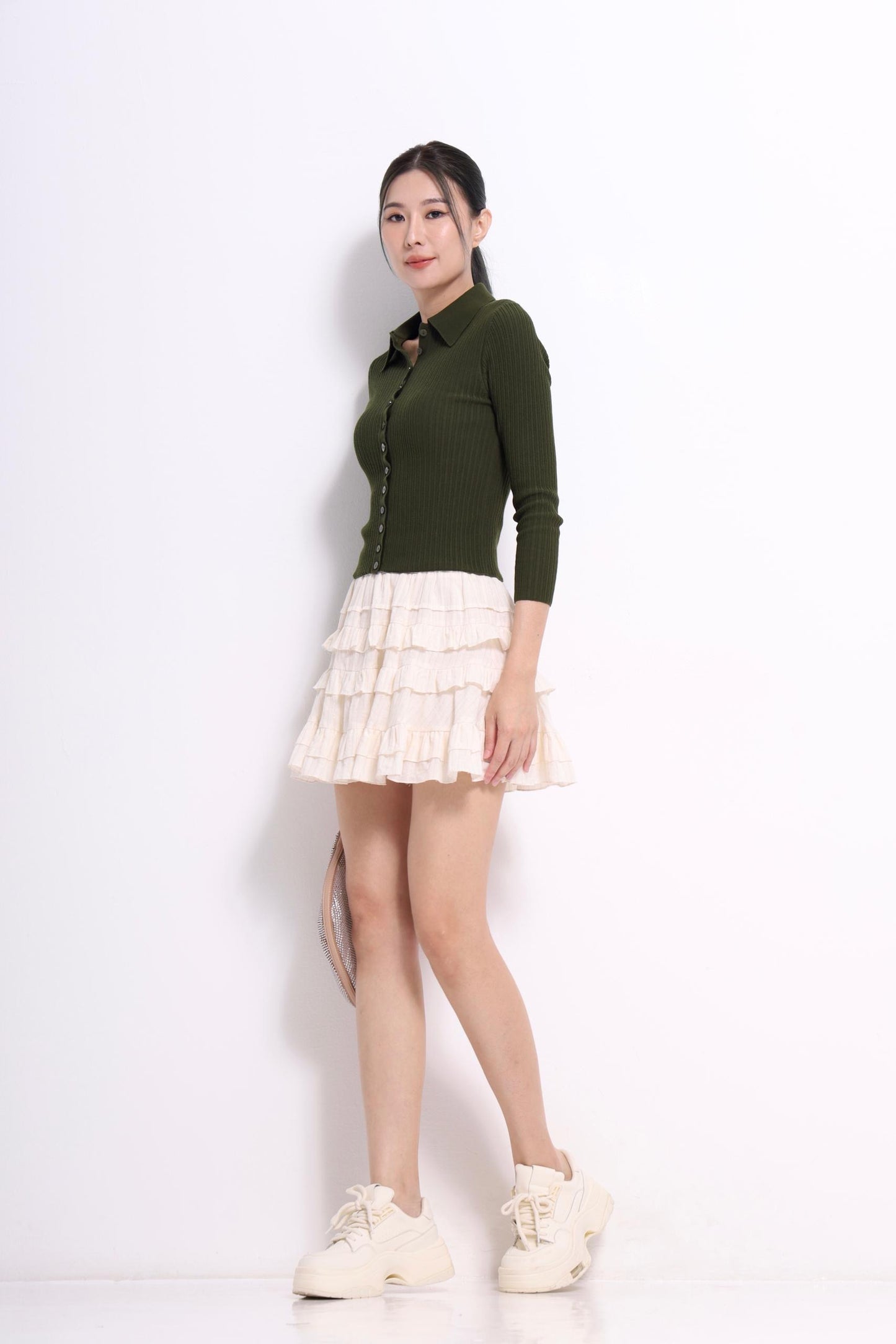 Jess Button Down Knit Top