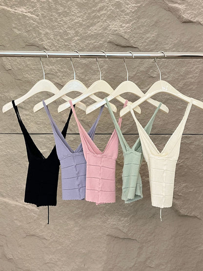 Kylie V-Neck Knit Tank Top