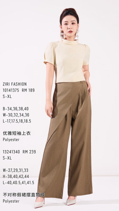 Ziri Overlap Straight Legged Pants
