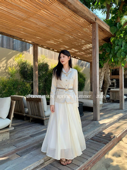 Tyana Textured A-line Skirt