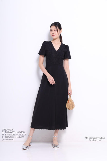 Nellie A-line Linen Dress