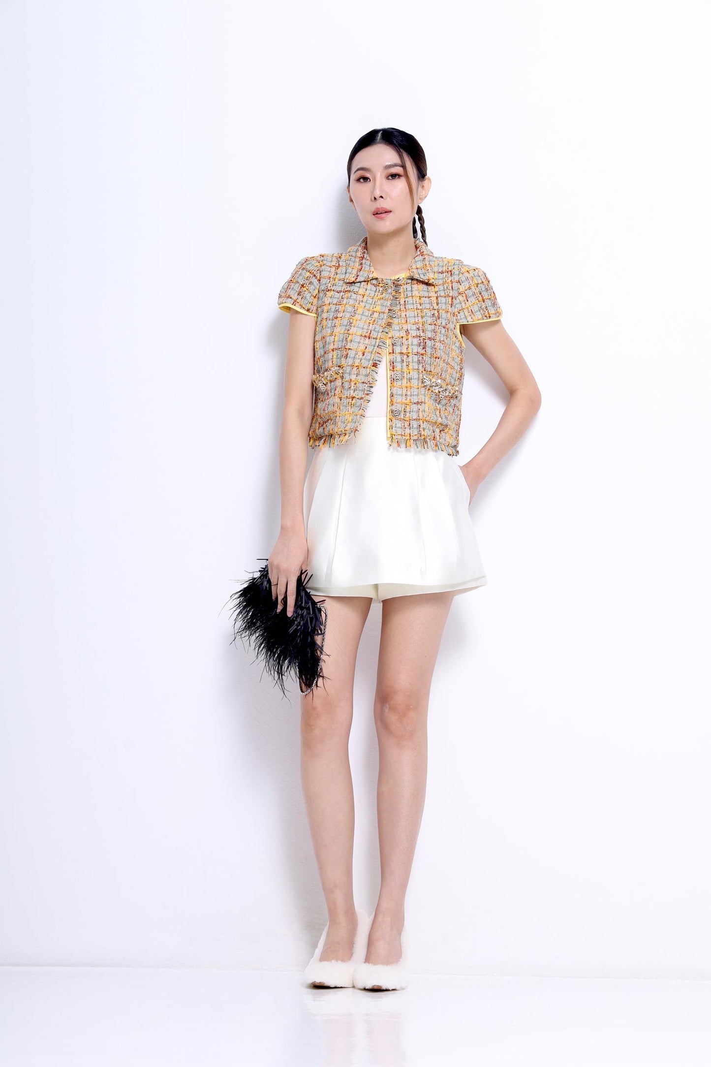 Venetia A-line Satin Skorts